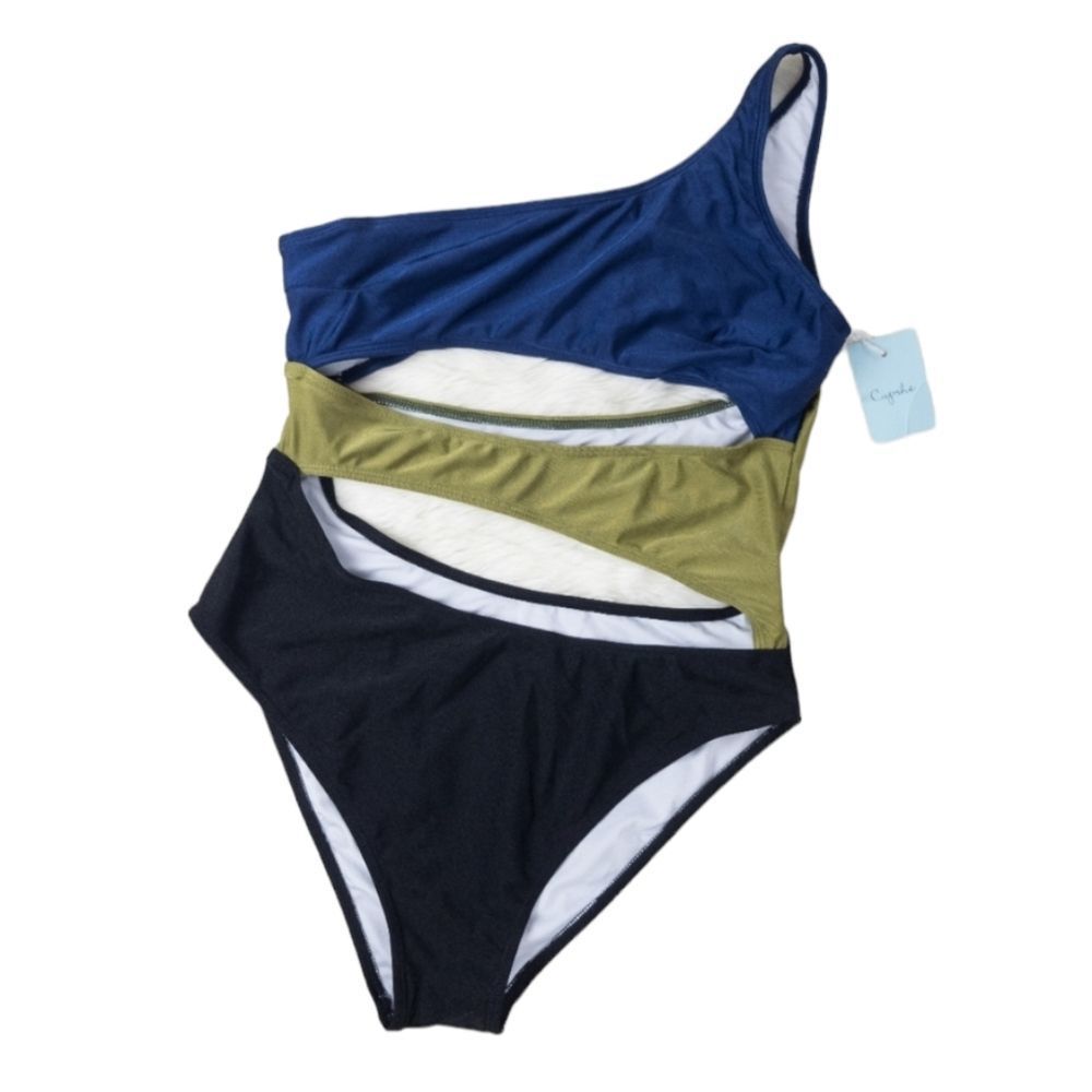 NWT Cupshe Colorblock Cutout Monokini